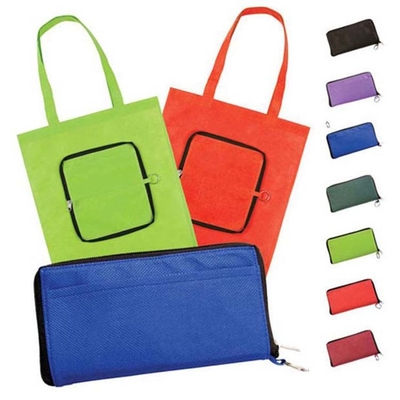 Tote Zipped 80gsm 38X40cm πτυσσόμενη μη υφαμένη τσάντα