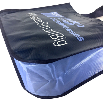 υφαμένες τσάντες πολυπροπυλενίου 35x15x40cm 120gsm CMYK με τις λαβές