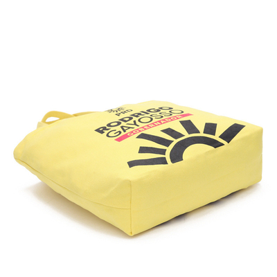 Γεωμετρικά κίτρινα 8 OZ 40x11x34.5cm ανακύκλωσης τσάντα βαμβακιού