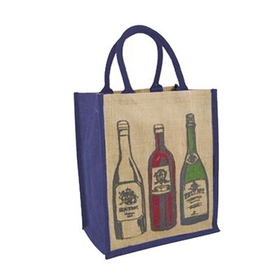 Συσκευάζοντας το κρασί 27x18x30cm 6 μπουκαλιών Burlap τσάντα αγορών