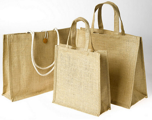 Burlap επαναχρησιμοποιήσιμη 40x14x34cm 390gsm τσάντα αγορών γιούτας