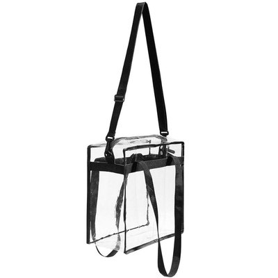 Υπεραγορά 0.2mm όμορφη 35x14x38mm τσάντα μολυβιών PVC Tote