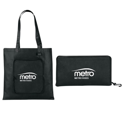 Tote Zipped 80gsm 38X40cm πτυσσόμενη μη υφαμένη τσάντα